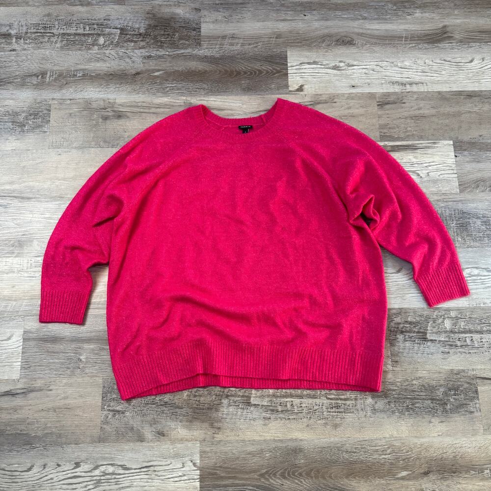 NWT Torrid Pink Fuzzy Pullover Sweater Oversized Cozy Barbiecore Plus Fall 4X